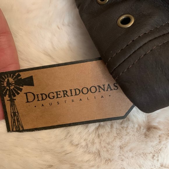 NWT- Genuine Leather Australian Didgeridoonas Cap - Picture 3 of 5